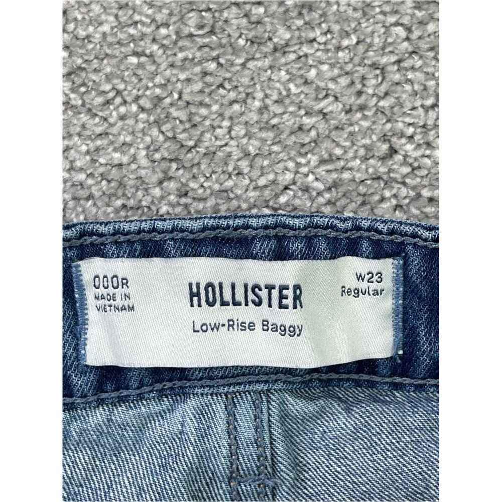 Hollister Jeans Women's 23 Blue Baggy Wide Leg Low Rise Medium Wash Denim - Picture 5 of 11